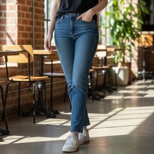 L’Agence skinny jeans with frayed bottoms
